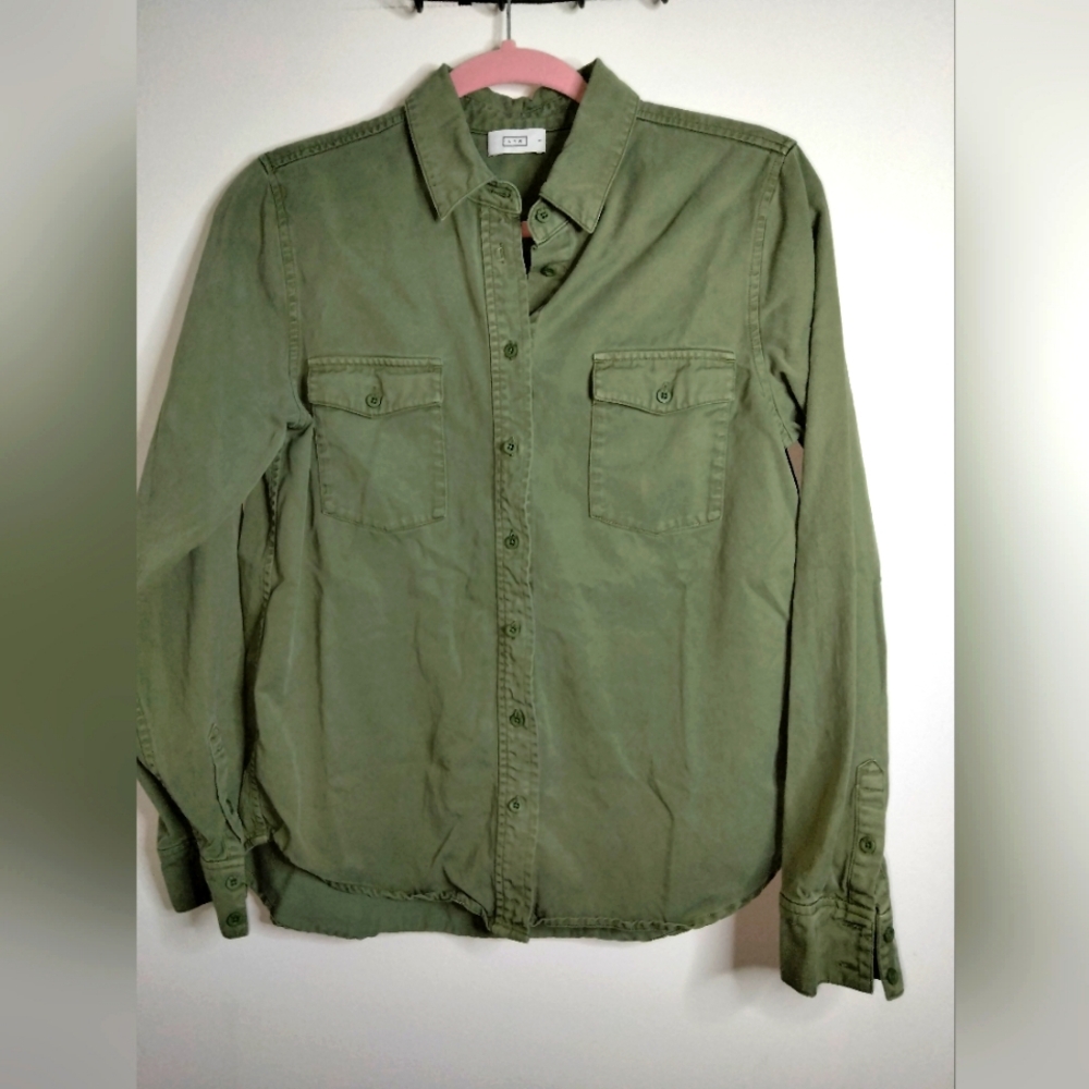 AYR Olive Button Down Shirt